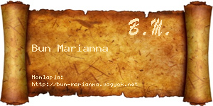 Bun Marianna névjegykártya