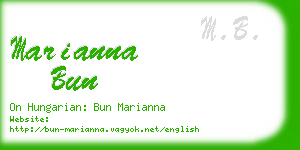 marianna bun business card